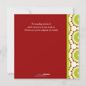 Green Red Fruity Vakantie 3-fotokaart Feestdagenkaart (Achterkant)