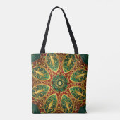 Green Red Gold Decoratieve Vakantie Canvas tas (Achterkant)