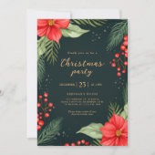 Green Red Greenery kerstfeest Kaart (Voorkant)