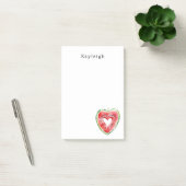 Green Red Heart Watermelon Birthday Post-it® Notes (Kantoor)