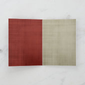 Green Red Holiday Rustic Deer Feestdagen Kaart (Binnen)