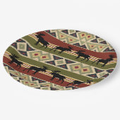 Green Red Ivory Ochre Ethnic Kijk Papieren Bordje (Gekanteld)