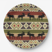 Green Red Ivory Ochre Ethnic Kijk Papieren Bordje (Voorkant)