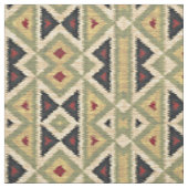 Green Red Ivory Ochre Ethnic Kijk Stof (Swatch)