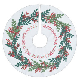 Green Red Kerstmis Wreated Family Names Kerstboom Rok