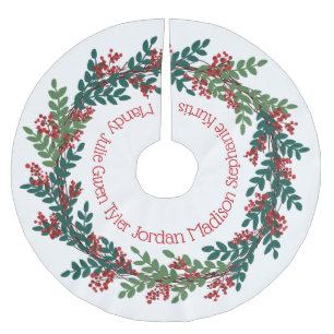Green Red Kerstmis Wreated Family Names Kerstboom Rok