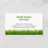 Green Red Lawn Mower Landscaping Service Visitekaartje (Achterkant)