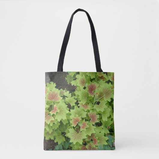 Green Red Leafs Canvas tas (Voorkant)