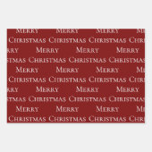 Green Red Merry Christmas Quote Inpakpapier Vel (Voorkant)