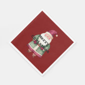 Green Red Merry Christmas Santa Servet (Hoek)