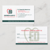 Green Red Modern Formal Branding Dental Visitekaartje (Voorkant / Achterkant)