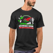 Green Red Modern Lawn Care Landscaping Business T-shirt (Voorkant)