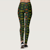 Green & Red PatternedFloral Mosaic Women's Legging (Achterkant)