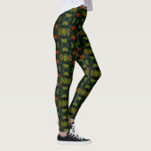 Green & Red PatternedFloral Mosaic Women's Legging (Rechts)