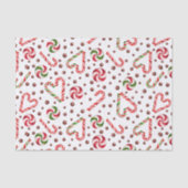 Green Red Peppermint Candy Cane Swirl Holiday Gift Tissuepapier (Voorkant)