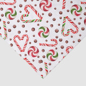 Green Red Peppermint Candy Cane Swirl Holiday Gift Tissuepapier (Detail)