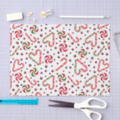 Green Red Peppermint Candy Cane Swirl Holiday Gift Tissuepapier (Craft)