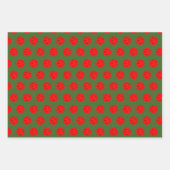 Green Red Pickleball Kerstmis Ho Ho Snowflake Inpakpapier Vel (Voorkant 3)