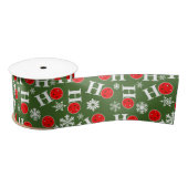 Green Red Pickleball Kerstmis Ho Ho Snowflake Satijnen Lint (Spoel)