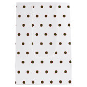 Green Red Polka Dots kerstcadeau Medium Cadeauzakje (Achterkant)