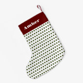 Green Red Polka Dots kerststop Kleine Kerstsok (Achterkant (Hangend))
