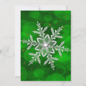 Green Red Silver Gold Holly Baubles Holiday Kaart (Achterkant)