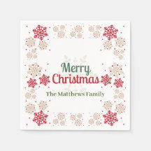 Green Red Snowflake kerst