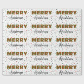 Green Red Striped Merry Kerststerren Cadeaupapier (Vlak)