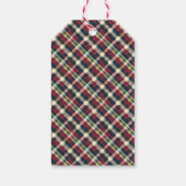 Green Red Tartan Plaid Custom Christmas Holiday Cadeaulabel (Achterkant)