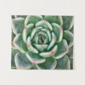Green Red Tipped Succulent Wandkleed (Voorkant (horizontaal))