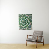 Green Red Tipped Succulent Wandkleed (In situ)