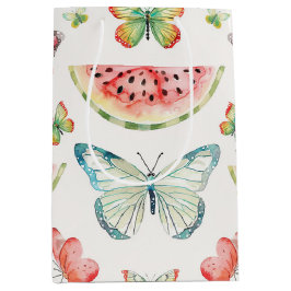 Green Red Watermelon Blue Butterflies Birthday Medium Cadeauzakje