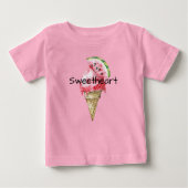Green Red Watermelon Ice Cream Cone Sweetheart (Voorkant)