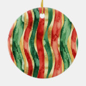 Green Red Western Cowboy Boots Christmas  Keramisch Ornament (Achterkant)