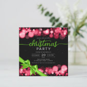 Green Red Winter Wonderland Company Xmas Ribbon Kaart (Staand voorkant)