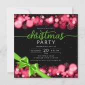 Green Red Winter Wonderland Company Xmas Ribbon Kaart (Voorkant)