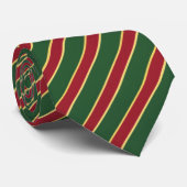 Green Red Yellow Multi-Stripe Stropdas (Opgerold)