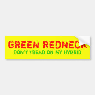 GREEN REDNECK BUMPERSTICKER