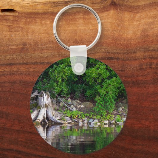 Green Reflections Button Sleutelhanger (Voorkant)