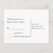 Green Regency Floral RSVP Wedding Briefkaarten (Achterkant)
