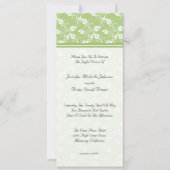 Green Regency Floral Wedding Invitation Kaart (Voorkant)