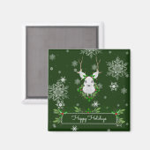 Green Reindeer Magnet (Voorkant / Achterkant)