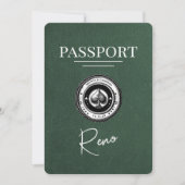 Green Reno Passport Bewaar de datum Save The Date (Voorkant)