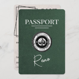Green Reno Passport Bewaar de datum Save The Date