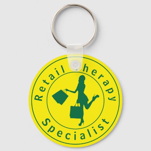 Green Retail Therapy Specialist Sleutelhanger (Voorkant)