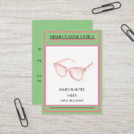 Green Retro 80's Miami Zonnebril Visitekaartje