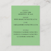 Green Retro 80's Miami Zonnebril Visitekaartje (Achterkant)