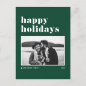 Green Retro Bold Typografie Prettige feestdagen (Voorkant)