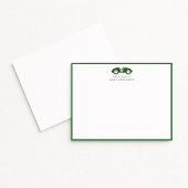 Green Retro Car Nursery Note Card Aankondiging
