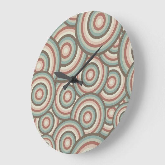 Green Retro Circle Swirl-klok Grote Klok (Hoek)